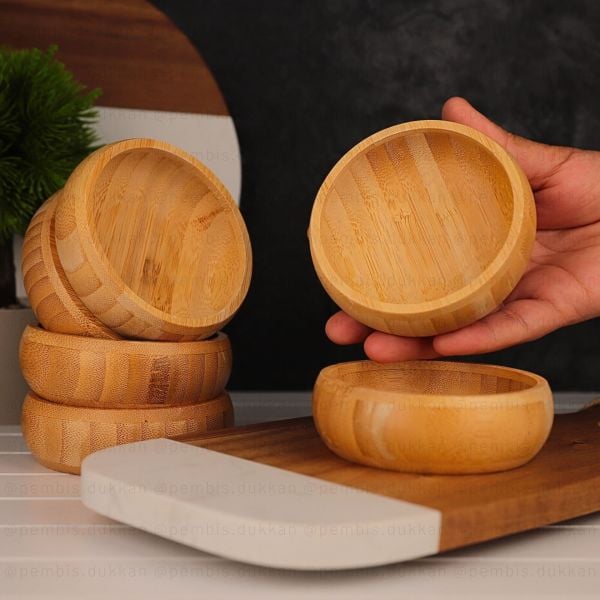 1 ADET MİEN BAMBU MİNİ KASE & ÇEREZLİK