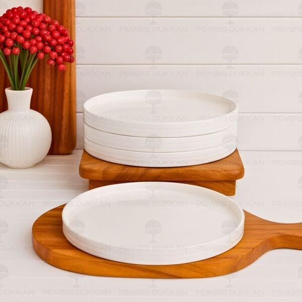 1 ADET CAPİTAL 25CM PORSELEN ÇİZGİLİ KAHVALTI & YEMEK SERVİS (GNL3477)