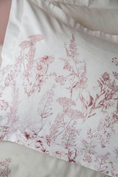 HEATHER ÇİFT KİŞİLİK NEVRESİM TAKIMI - PUDRA