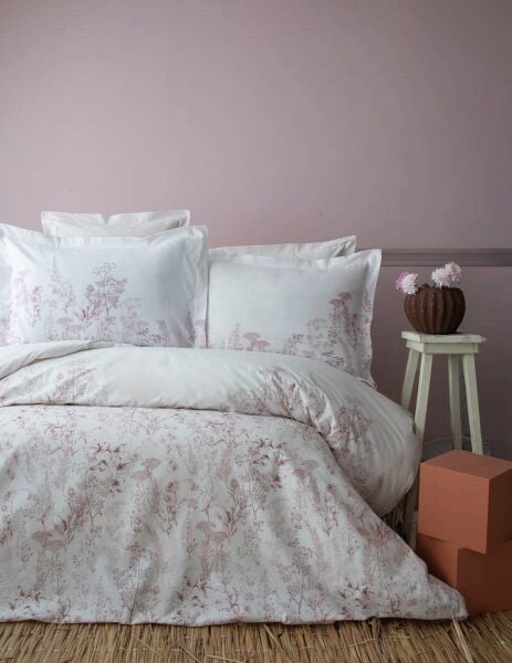 HEATHER ÇİFT KİŞİLİK NEVRESİM TAKIMI - PUDRA