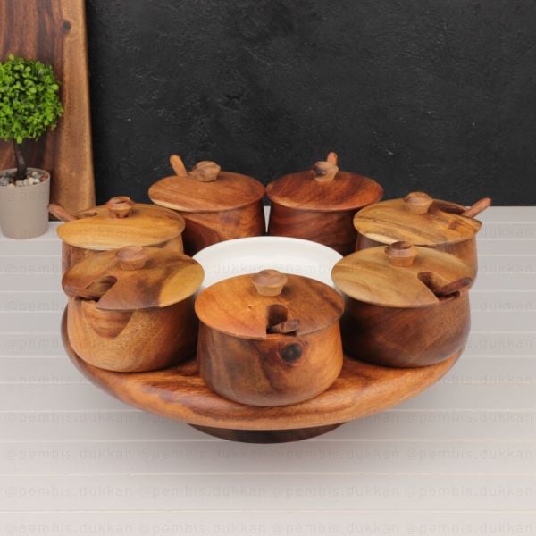 AKASYA DÖNEN STANDLI REÇELLİK & ÇEREZLİK KOMBİN SET
