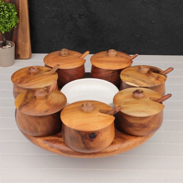 AKASYA DÖNEN STANDLI REÇELLİK & ÇEREZLİK KOMBİN SET