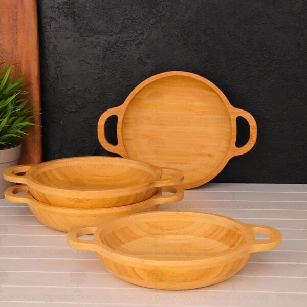 1 ADET BAMBU CARMEN BÜYÜK BOY KULPLU KASE (7B198)