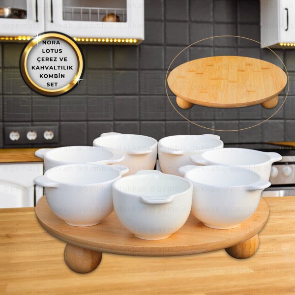 LOTUS MASA ORTASI BAMBU STANDLI, ÇEREZ & REÇELLİK KOMBİN SET 11 (985)