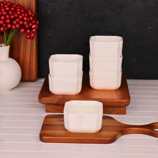 6 ADET LUCE PORSELEN DERİN KAHVALTILIK & ÇEREZ KASE (14877)