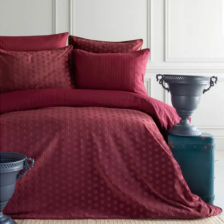 Unique Touch Çift Kişilik Nevresim Takımı Times Rouge