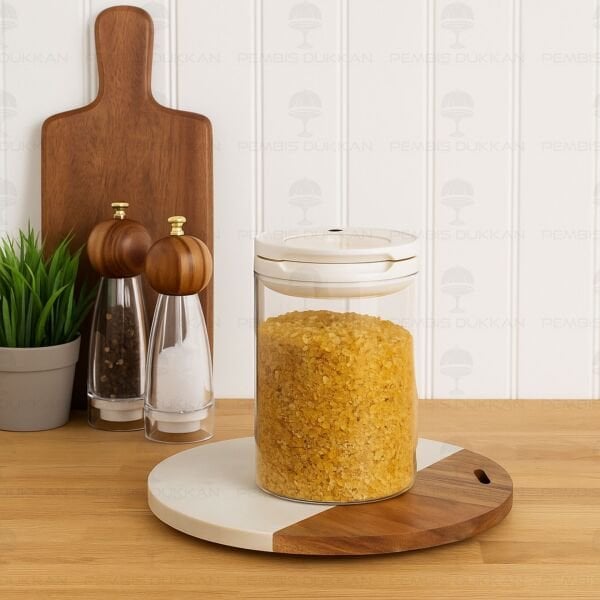 BEYAZ TESORA 1300ML ERZAK KAVANOZU (NO:2)