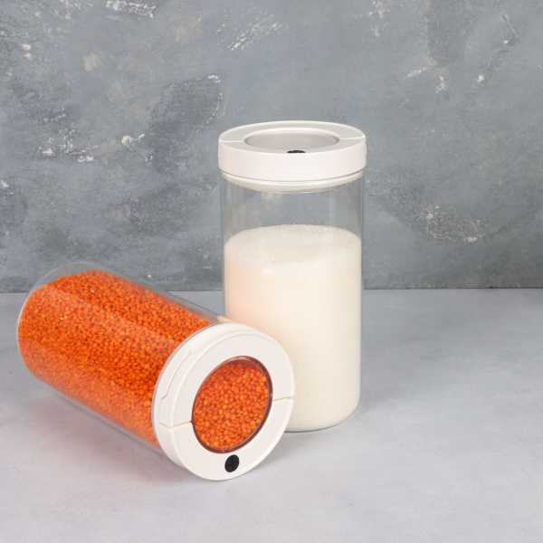1 ADET 1650ML BEYAZ TESORA THN KAVANOZ 3NO