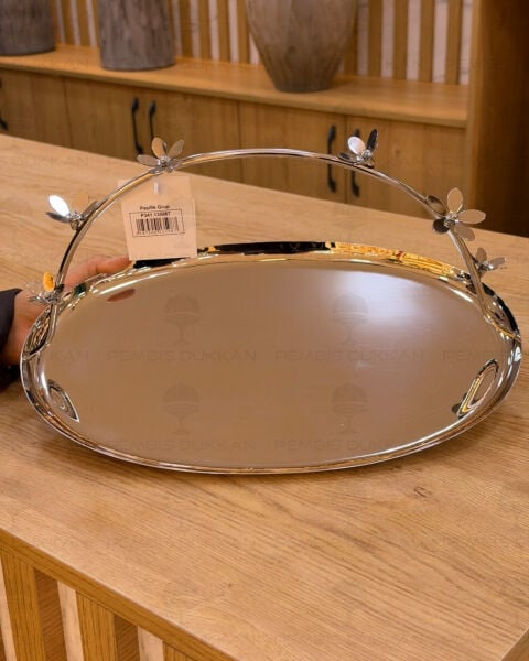 Silver Kulplu Oval Sunumluk (P-341.135987)