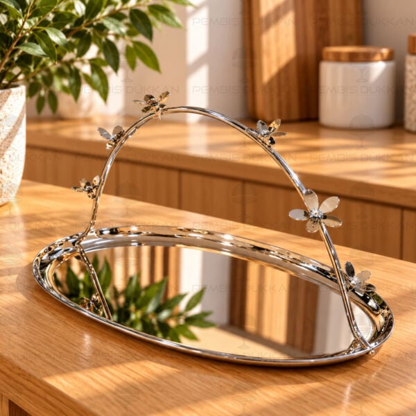 Silver Kulplu Oval Sunumluk (P-341.135987)