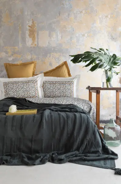 STAMPİNO TRİKOLU ÇİFT KİŞİLİK NEVRESİM SETİ - PETROL