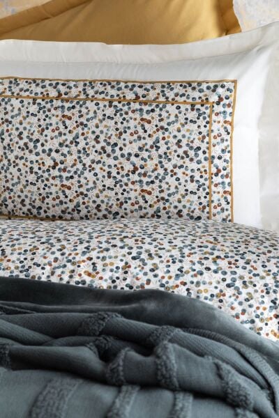 STAMPİNO TRİKOLU ÇİFT KİŞİLİK NEVRESİM SETİ - PETROL