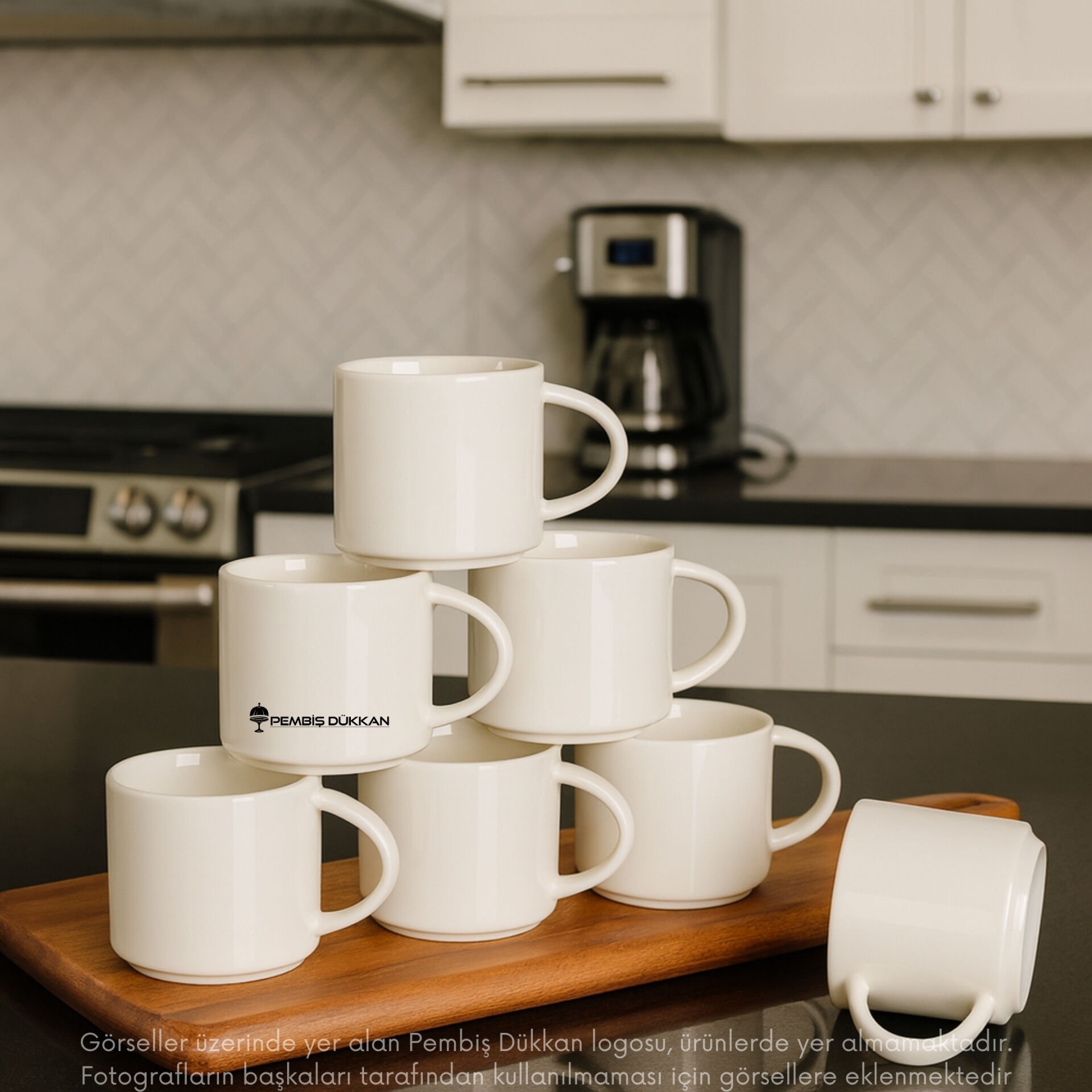 1 ADET PORSELEN 150ML DUBBLE TÜRK KAHVE KUPASI (4014)