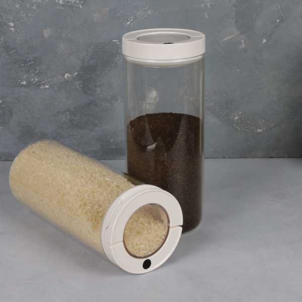 1 ADET 2100ML  BEYAZ TESORA THN KAVANOZ 4NO