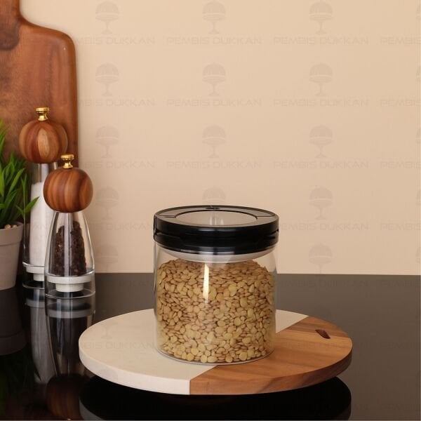 SİYAH TESORA 850ML ERZAK KAVANOZU (NO:1)