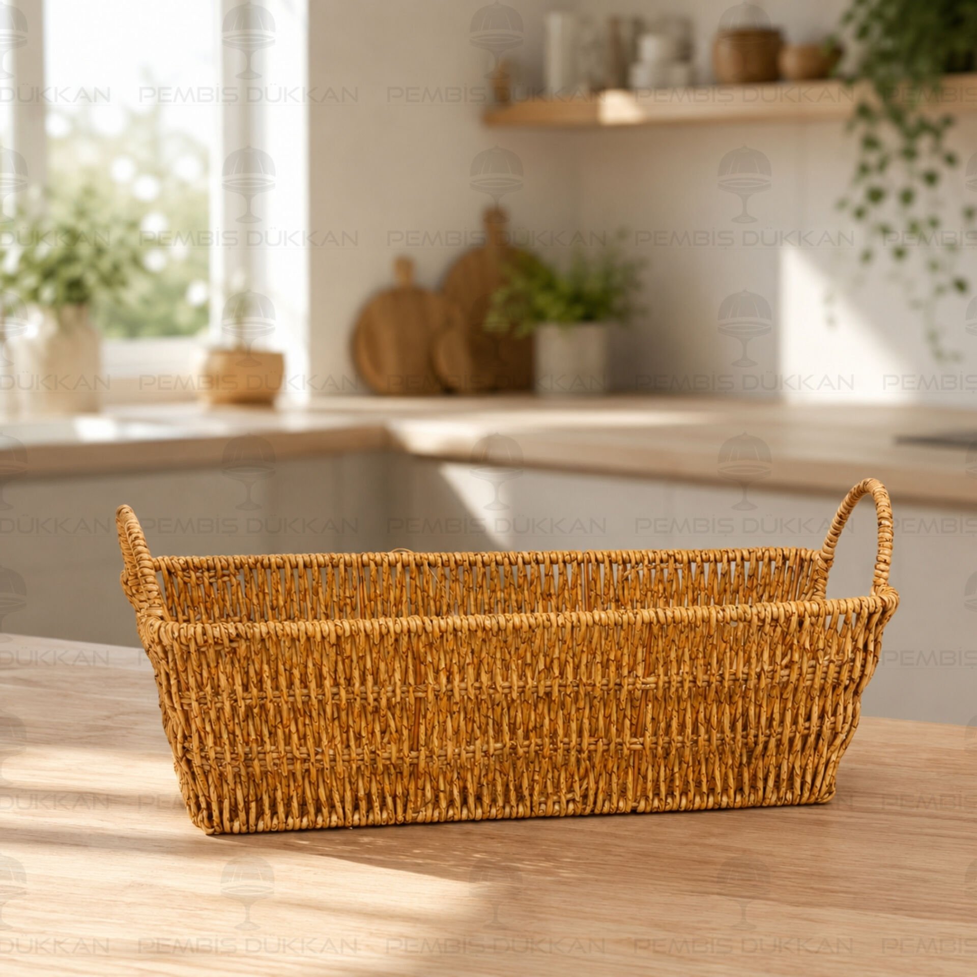 DİKDÖRTGEN RATTAN YUVARLAK KUPLU EKMEKLİK (231)