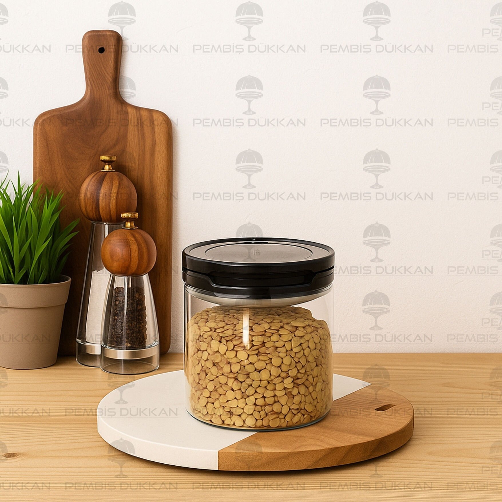 SİYAH TESORA 850ML ERZAK KAVANOZU (NO:1)