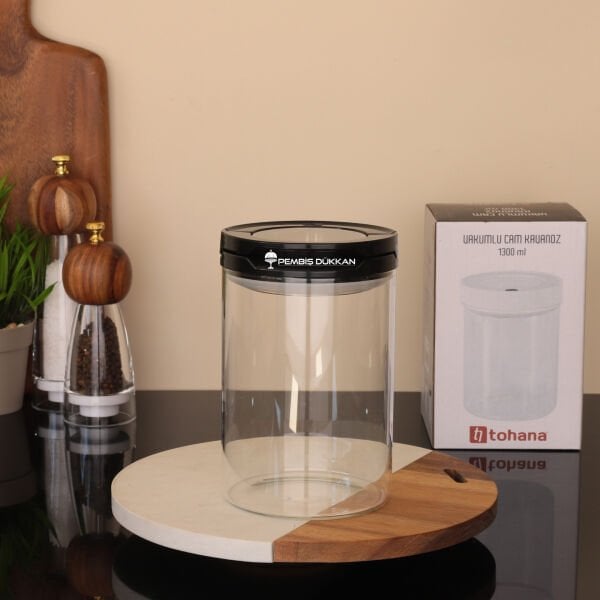 SİYAH TESORA 1300ML ERZAK KAVANOZU (NO:2)