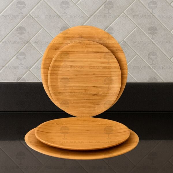 1 ADET MİEN 25 CM BAMBU SUNUM TABAK (7B220)