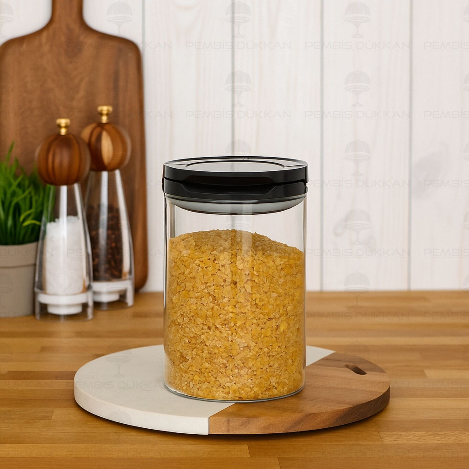 SİYAH TESORA 1300ML ERZAK KAVANOZU (NO:2)