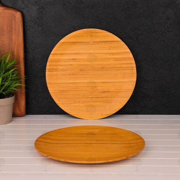 1 ADET BAMBU YUVARLAK 25CM KAHVALTI & YEMEK SERVİS (7B220)