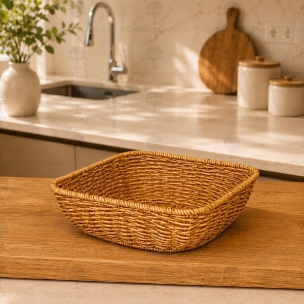 Rattan Büyük Kare Sepet 085