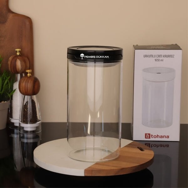 SİYAH TESORA 1650ML ERZAK KAVANOZU (NO:3)