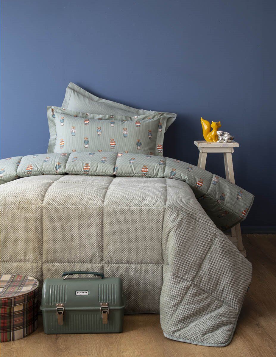 TEDDY YEŞİL SOFTLY TEK KİŞİLİK UYKU SETİ