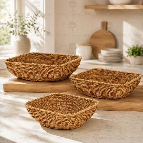Rattan Küçük Kare Sepet 085