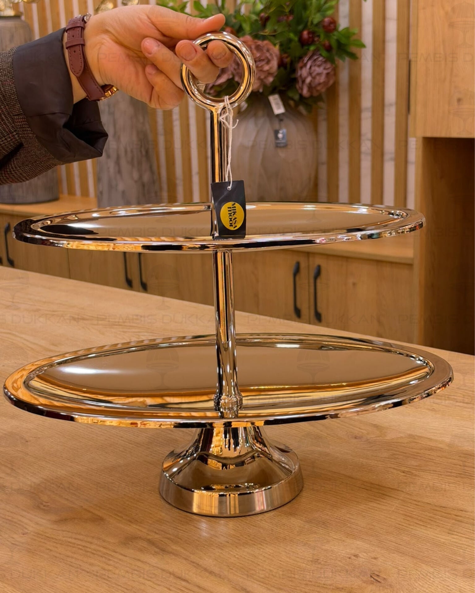 Silver 2 Katlı Oval Sunumluk (P-289.143593)
