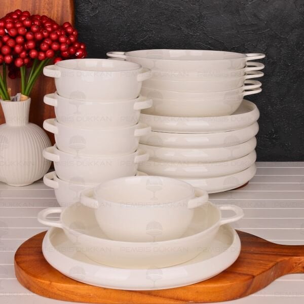 6 KİŞİLİK VENTO Mien BİREYSEL SERVİS & KASE KOMBİN SET NO4