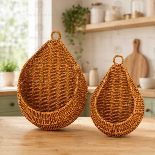 2Lİ RATTAN DAMLA MODEL ASKILI ÇİÇEKLİK