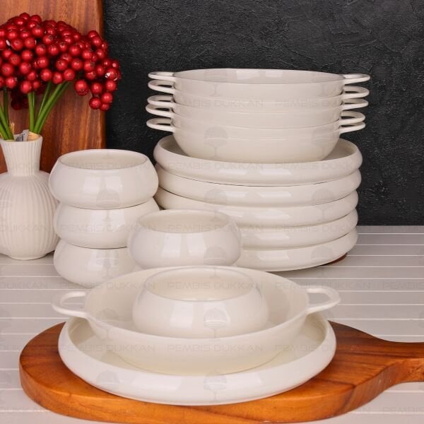 6 KİŞİLİK VENTO Mien BİREYSEL SERVİS & KASE KOMBİN SET NO5