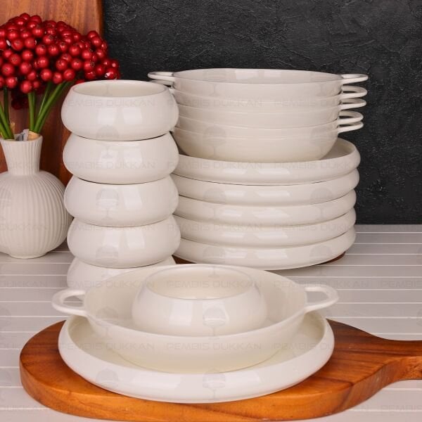 6 KİŞİLİK VENTO Mien BİREYSEL SERVİS & KASE KOMBİN SET NO5