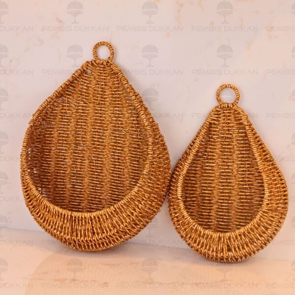 2Lİ RATTAN DAMLA MODEL ASKILI ÇİÇEKLİK