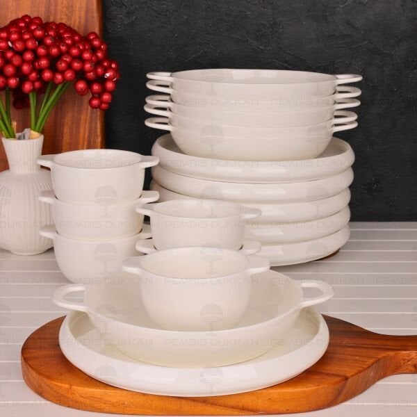 6 KİŞİLİK VENTO Mien BİREYSEL SERVİS & KASE KOMBİN SET NO6