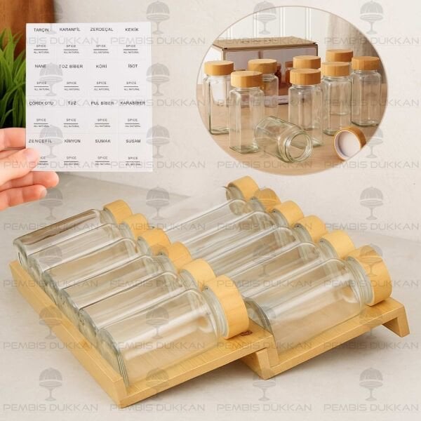 BAMBU ÇEKMECE İÇİ 2 BASAMAKLI BAHARATLIK STANDI (1355)