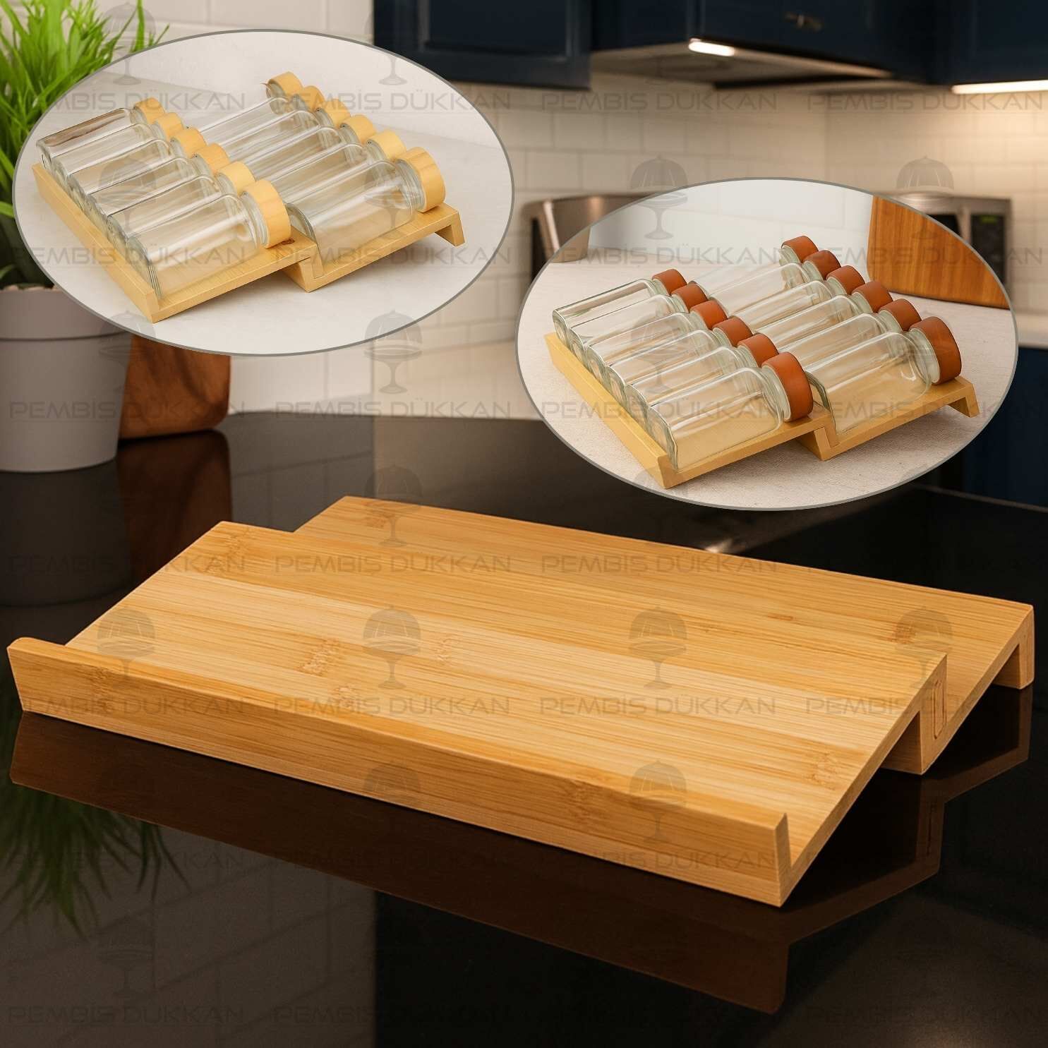 BAMBU ÇEKMECE İÇİ 2 BASAMAKLI BAHARATLIK STANDI (1355)