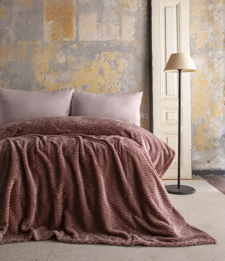 TRUSTY JAKAR DESEN TEK KİŞİLİK BATTANİYE 160x220CM - PEMBE