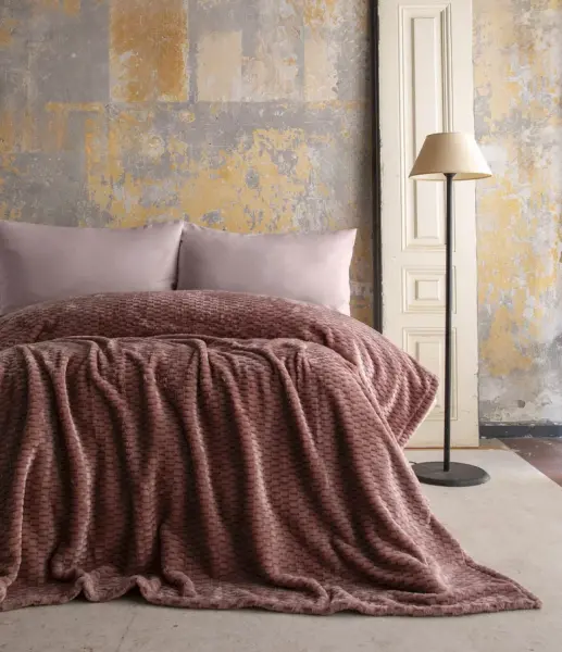 TRUSTY JAKAR DESEN TEK KİŞİLİK BATTANİYE 160x220CM - PEMBE