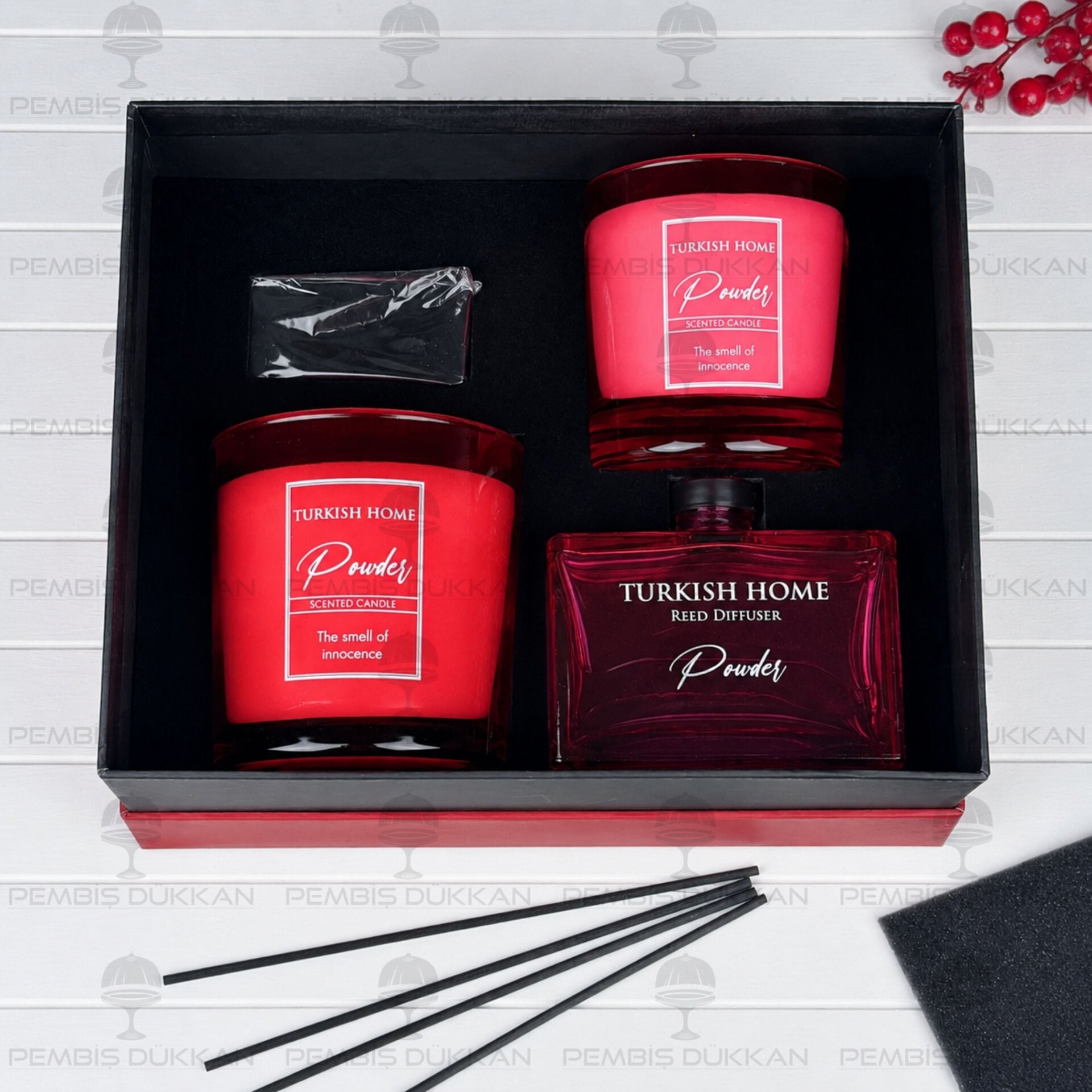 Turkısh Home Powder Kokulu Mum Set