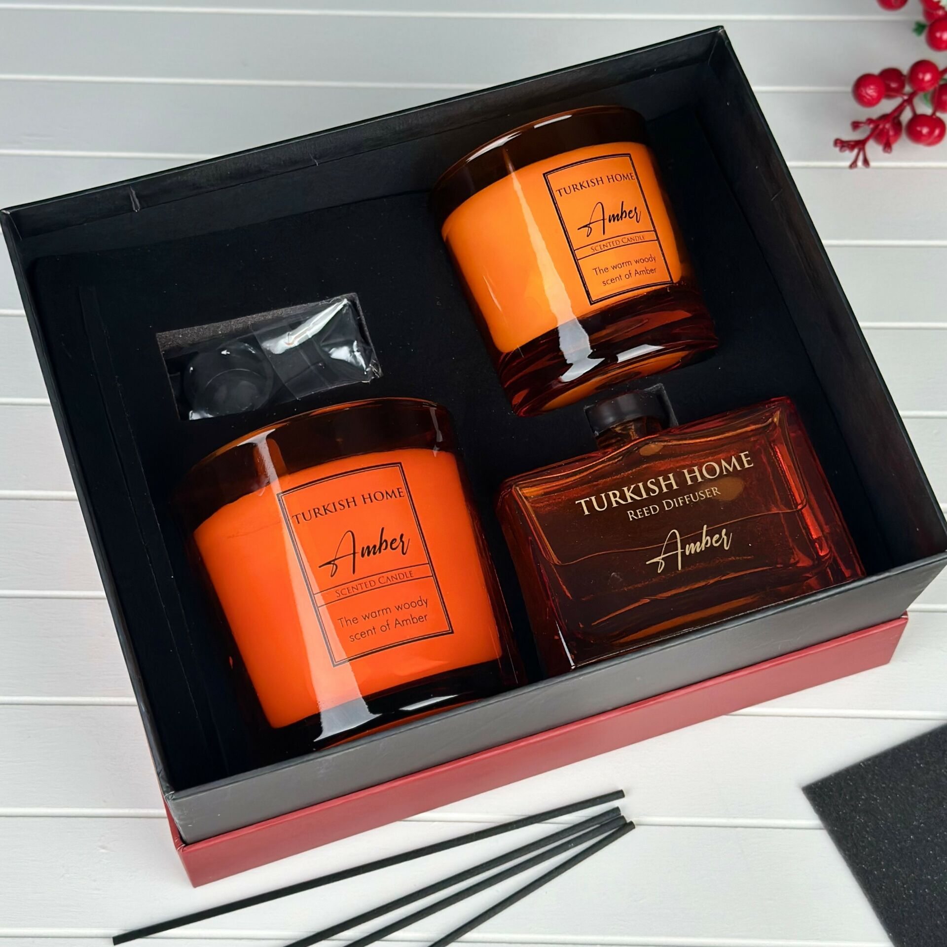 TURKISH HOME AMBER KOKULU MUM SET