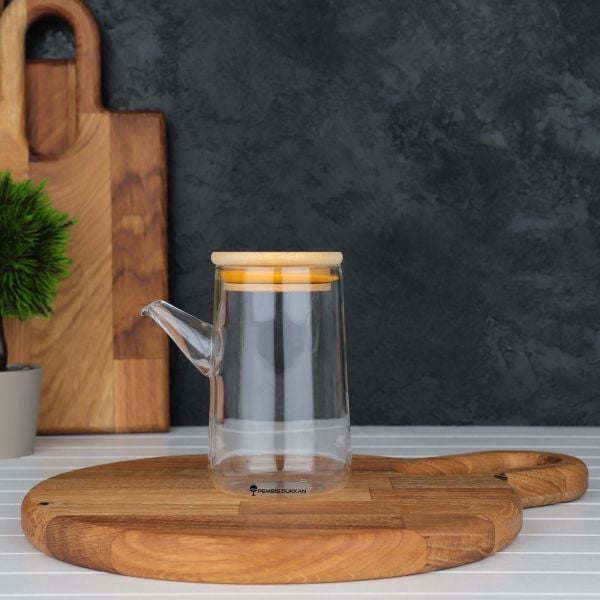 2Lİ AHŞAP MİNİ ALTLIKLI SERVİS BOY 300ML YAĞDANLIK, SİRKELİK (G3826)