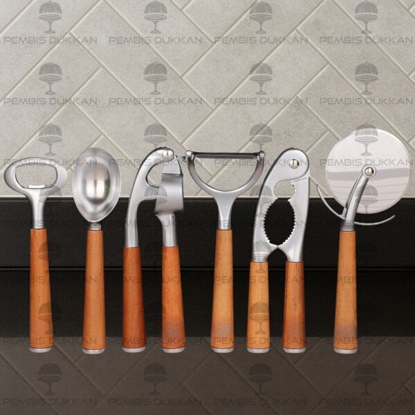 MN PRATEG AKASYA SAPLI PRATİK EV GEREÇ 6LI KOMBİN SET NO2