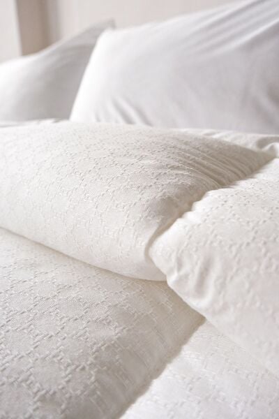 SOLİT ÇİFT KİŞİLİK YORGAN 195X215CM - KREM