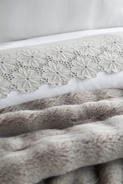 NOLAN ÇİFT KİŞİLİK BATTANİYELİ NEVRESİM TAKIMI - GRİ