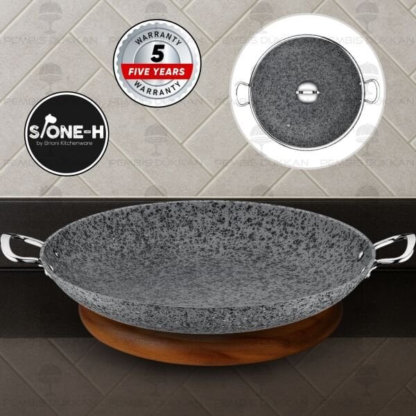 Brioni Stone-Age Gri 38 Cm Şef Tenceresi