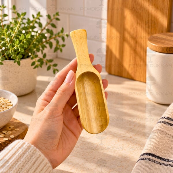 1 Adet Bambu Kürek Çay Ölçü Kaşığı (7b266)