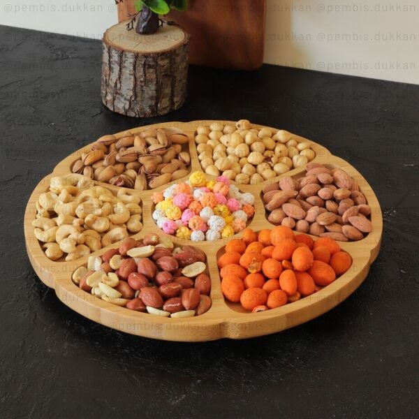 BAMBU PAPATYA 33CM DÖNER MEKANİZMALI ÇEREZLİK (0934)