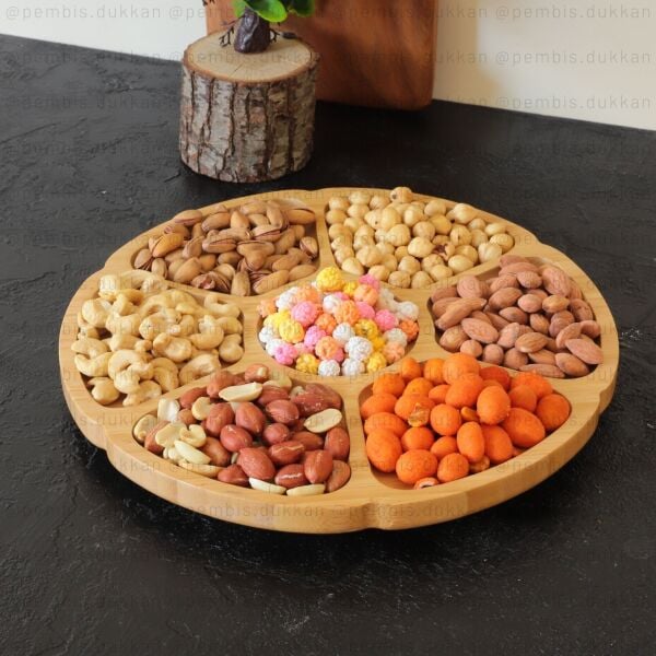 BAMBU PAPATYA 33CM DÖNER MEKANİZMALI ÇEREZLİK (0934)